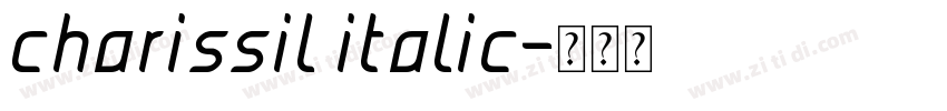 charissil italic字体转换